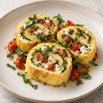 Zucchini Ribbon Egg Roulade, Goat Cheese and Basil - Fresh Start 30: A Journey To Better Health Zucchini Ribbon Egg Roulade, Goat Cheese and Basil